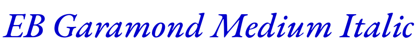 EB Garamond Medium Italic الخط